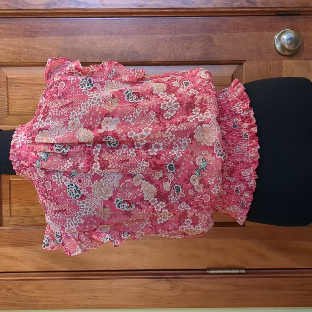Rachel Zoe Pink Floral Crop Top - Picture 4 of 9